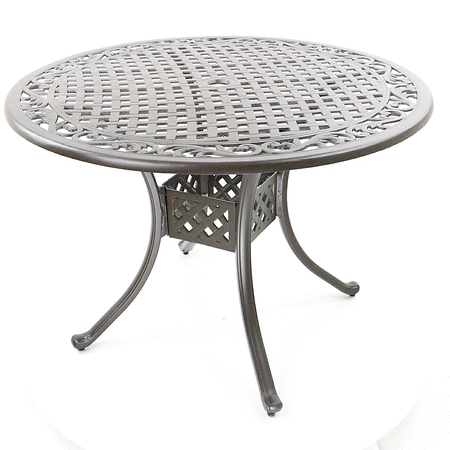 Aluguss Gartentisch rund Ø 106 cm Gartenmöbel Tisch aus nichtrostendem